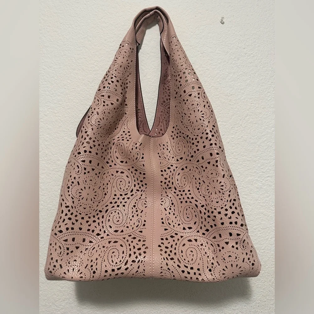 Pink Laser-Cut Tote Bag